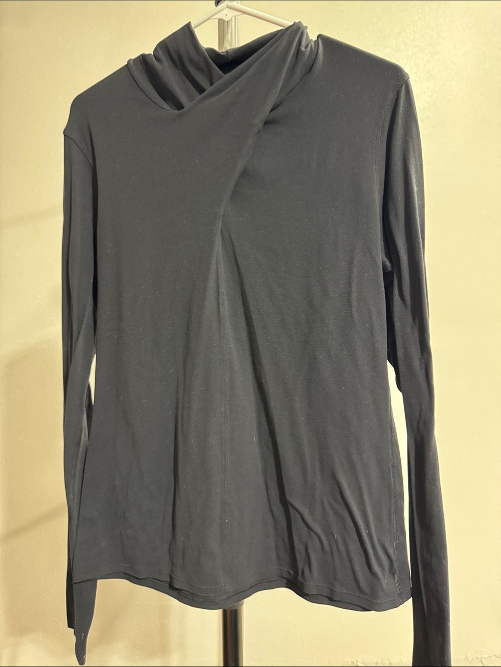 lululemon athletica Black Draped Long-Sleeve Top
